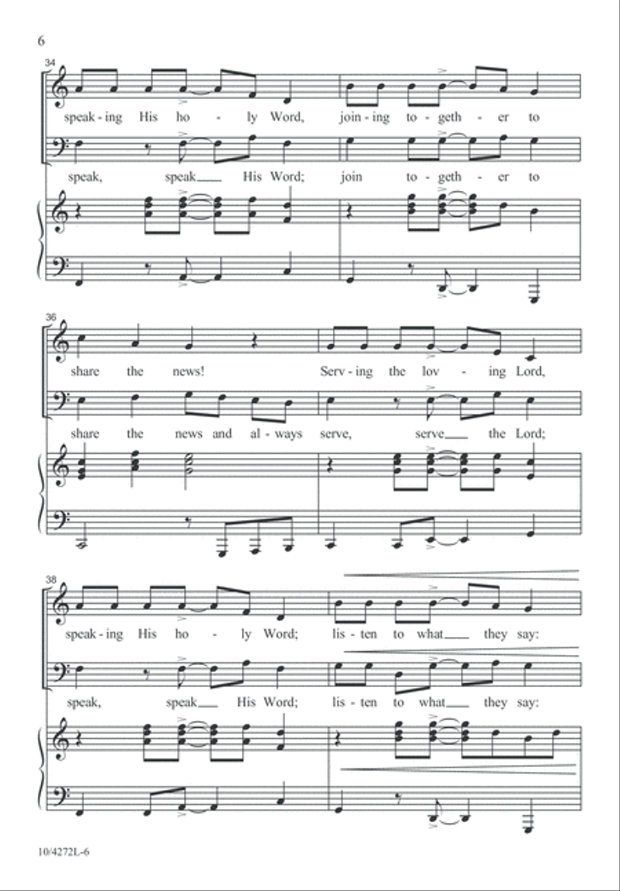 God Is Here! 4-Part scores gallery preview page 7