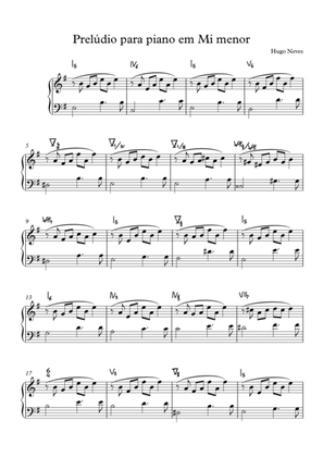 Prelude for piano in E minor