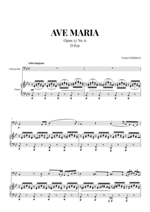 Book cover for Ave Maria (Schubert) for Cello and Piano