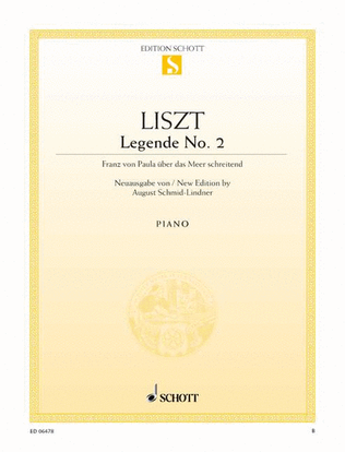 Book cover for Legend No. 2 - Franz von Paula Walking Over the Sea