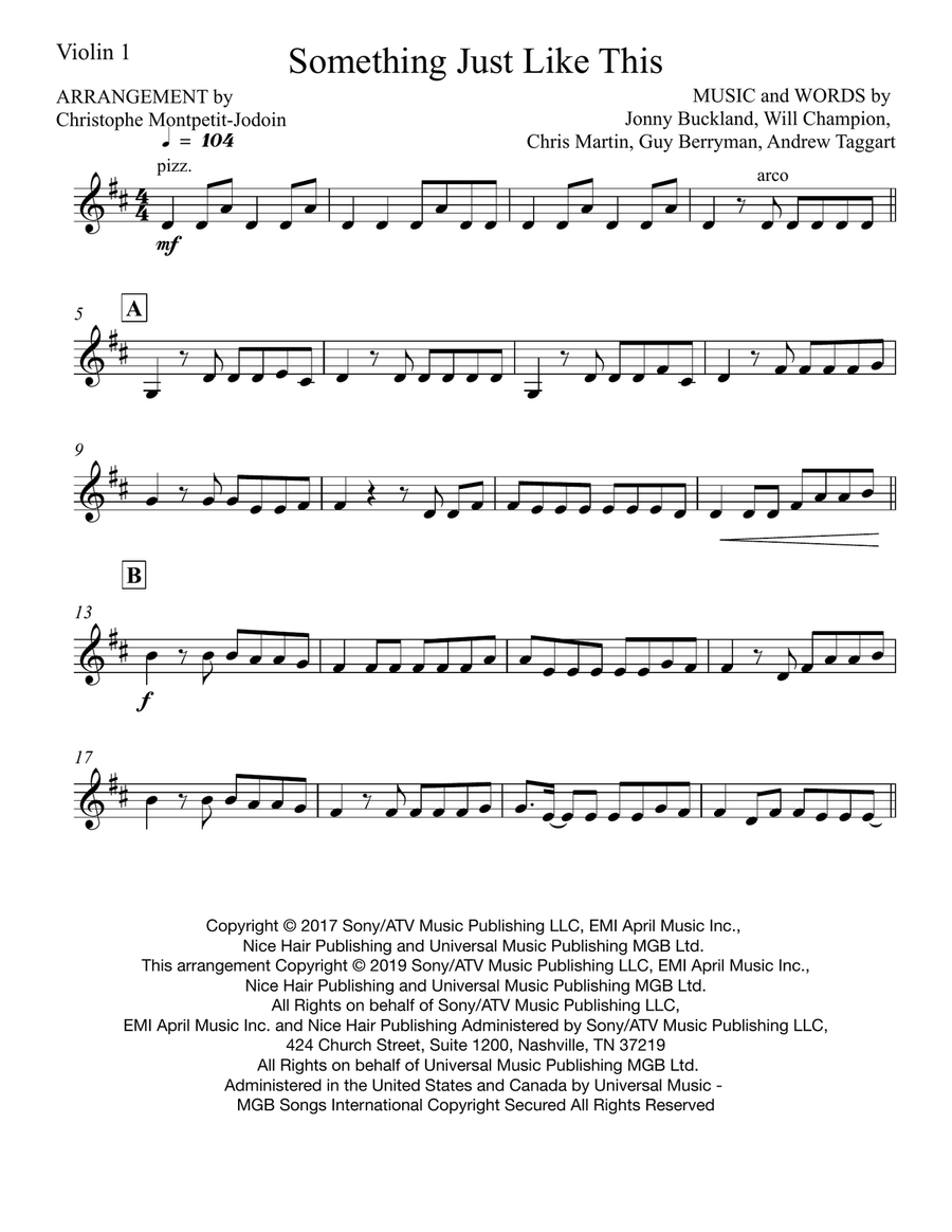 Something Just Like This String Duet scores gallery preview page 6