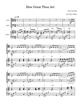 How Great Thou Art (Viola + Cello Duet and Piano)