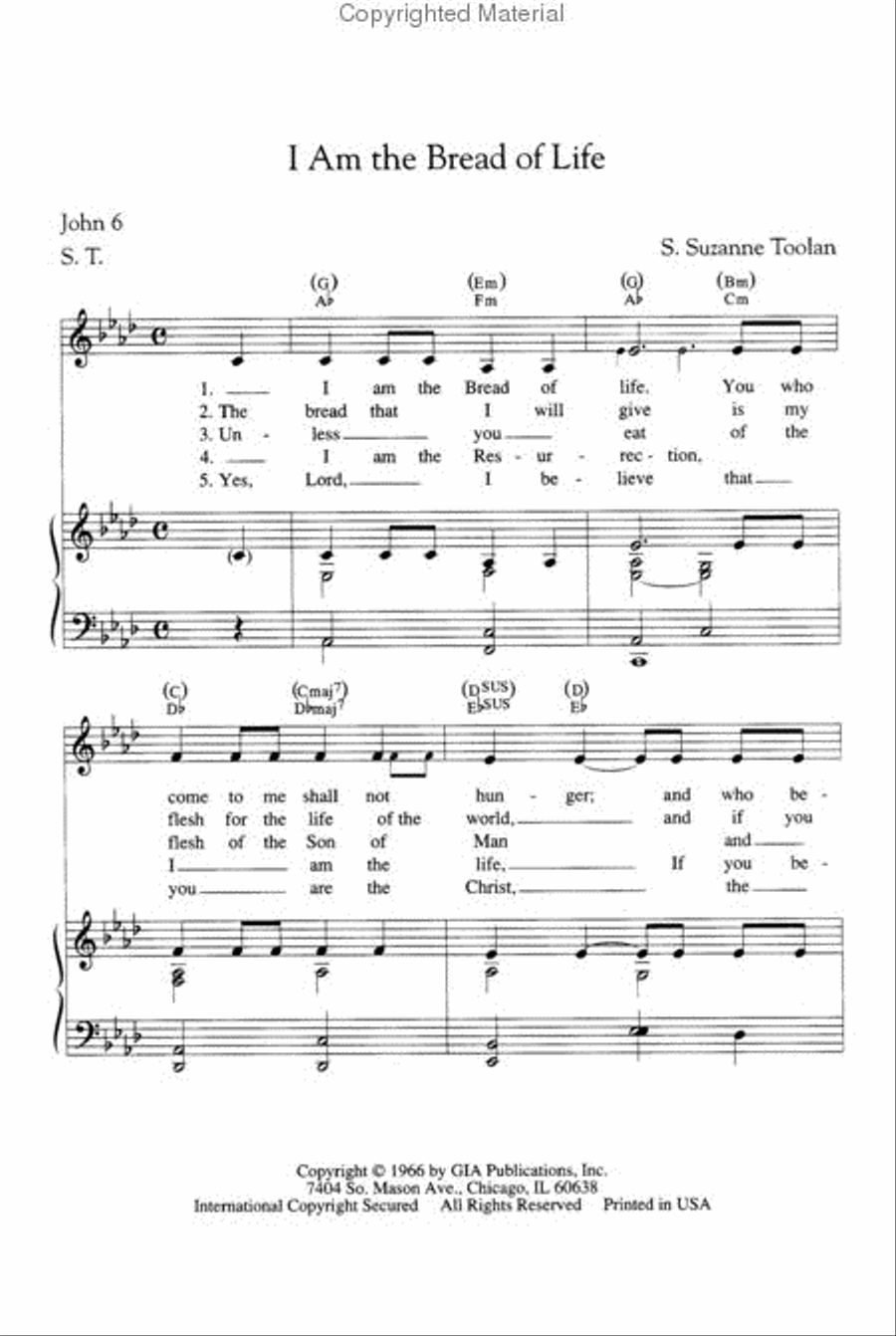 I Am the Bread of Life - SATB edition 4-Part scores gallery preview page 2