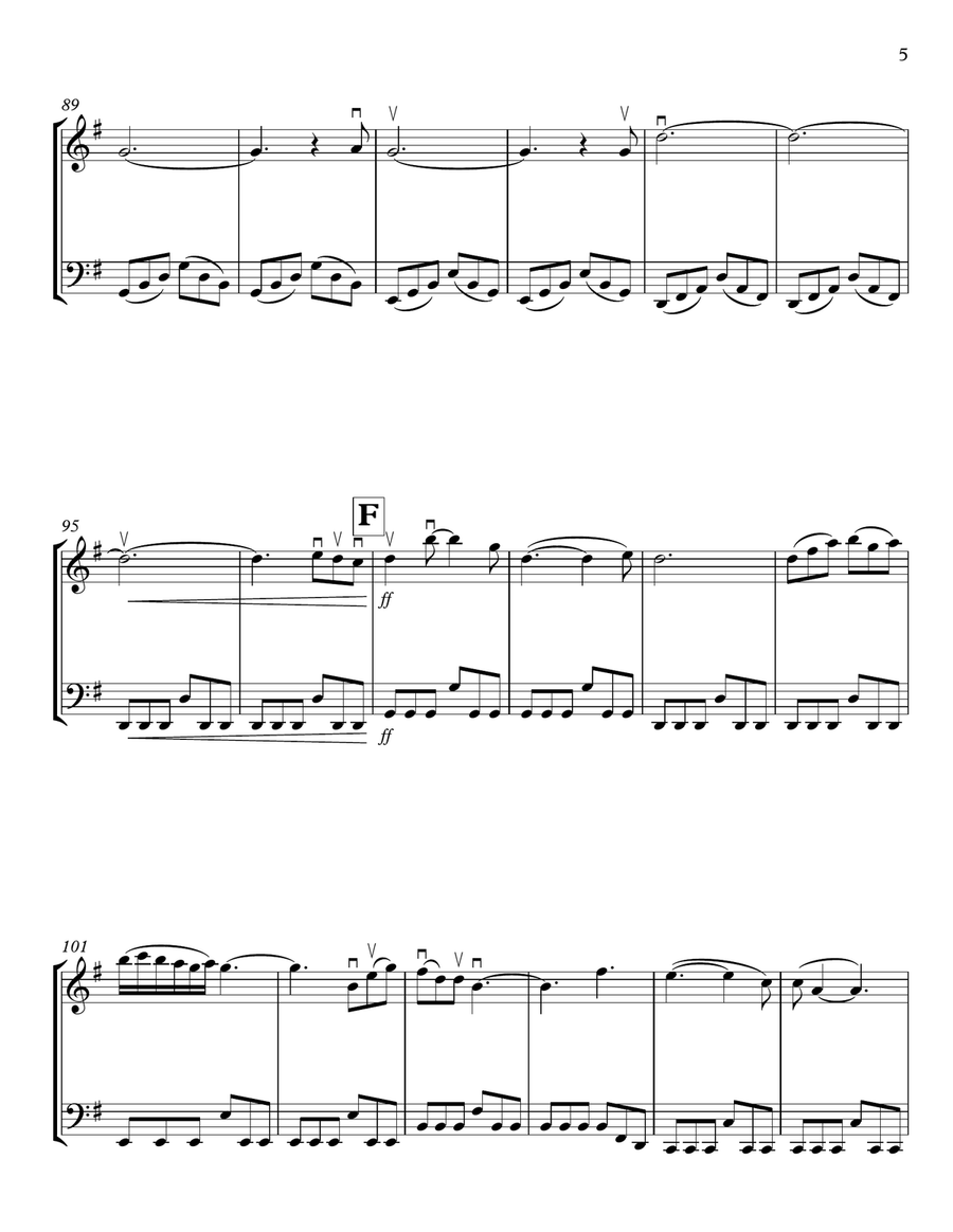 Unchained Melody String Duet scores gallery preview page 5
