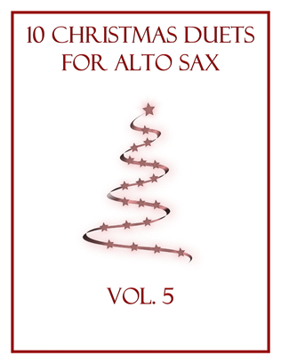 Book cover for 10 Christmas Duets for Alto Sax (Vol. 5)