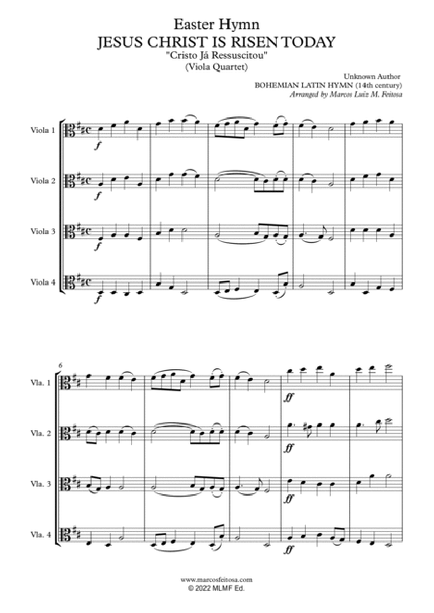 Easter Hymn (Jesus Christ is Risen Today) - Viola Quartet image number null