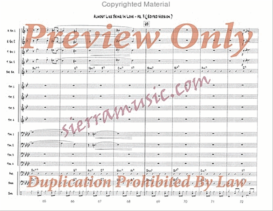 Almost Like Being in Love (Edited) Big Band scores gallery preview page 10