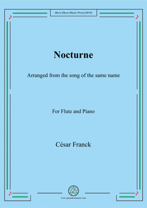 Book cover for Franck-Nocturne,for Flute and Piano