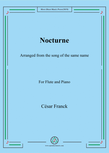 Franck-Nocturne,for Flute and Piano image number null