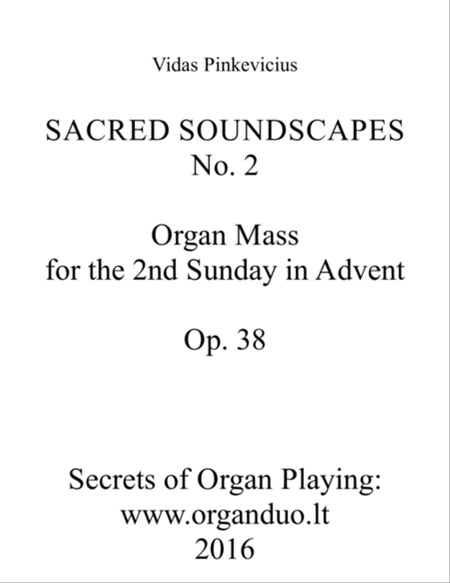 Organ Mass For The 2nd Sunday In Advent, Op. 38 Organ Solo scores gallery preview page 1
