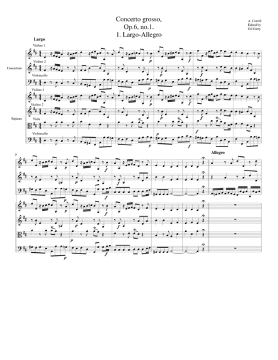 12 concerti grossi, Op.6 (complete set of scores and parts) String Trio scores gallery preview page 2