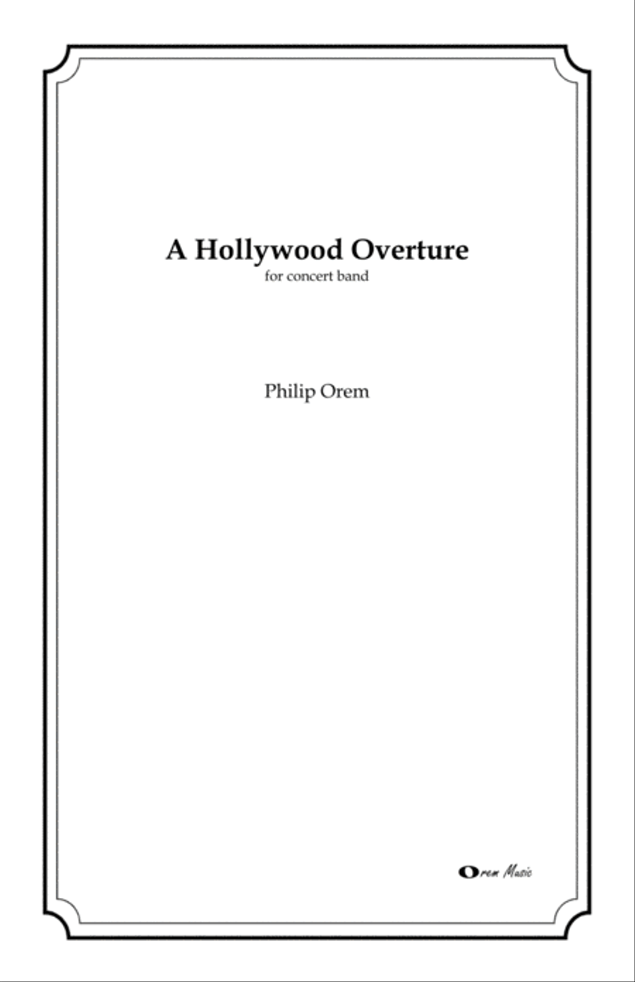 A Hollywood Overture - score and parts Concert Band scores gallery preview page 1
