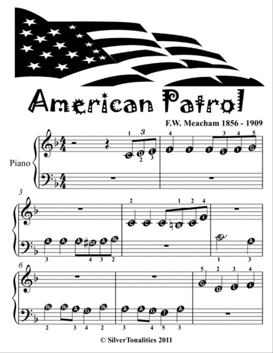 American Patrol Beginner Piano Sheet Music 2nd Edition Easy Piano scores gallery preview page 2