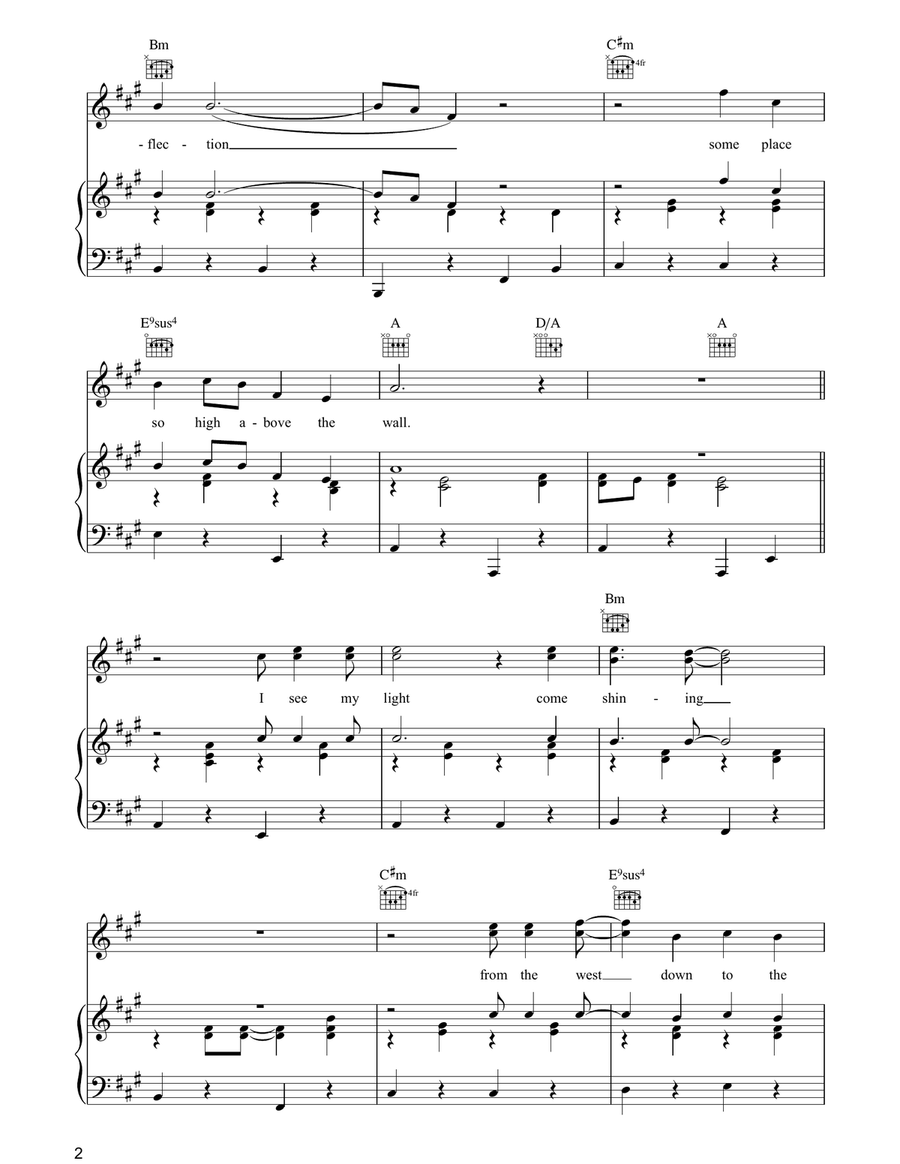 I Shall Be Released Piano, Vocal, Guitar scores gallery preview page 2