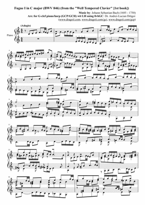 Book cover for Bach (J.S.) - Fugue I in C major (BWV 846) (from the "Well Tempered Clavier" [1st book]) - Arr. for