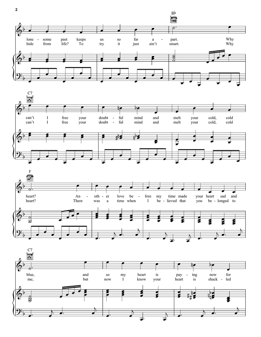 Cold, Cold Heart Piano, Vocal, Guitar scores gallery preview page 2