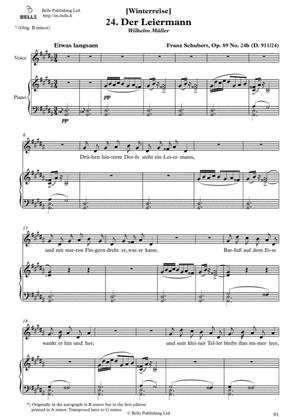 Book cover for Der Leiermann, Op. 89 No. 24 (G-sharp minor)