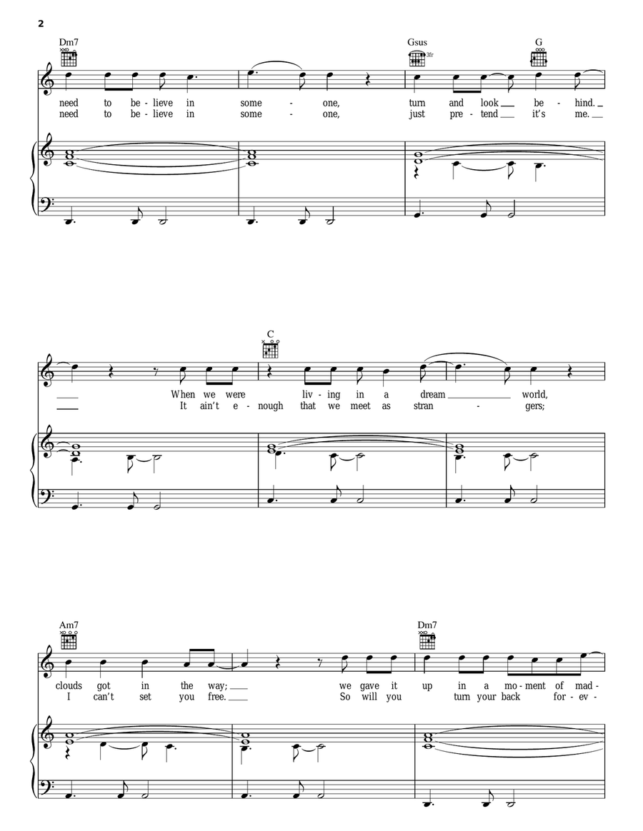 Don't Answer Me Piano, Vocal, Guitar scores gallery preview page 2