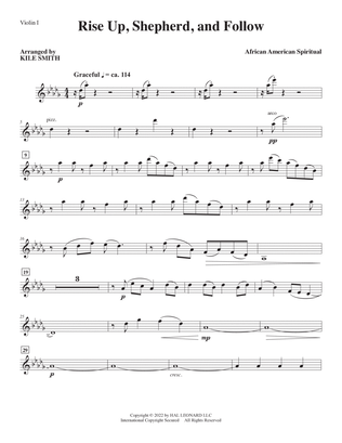 Book cover for Rise Up, Shepherd, And Follow (arr. Kile Smith) - Violin 1