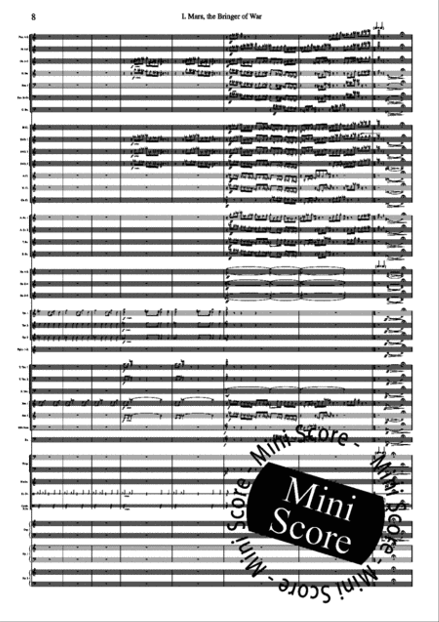 The Planets Concert Band scores gallery preview page 16