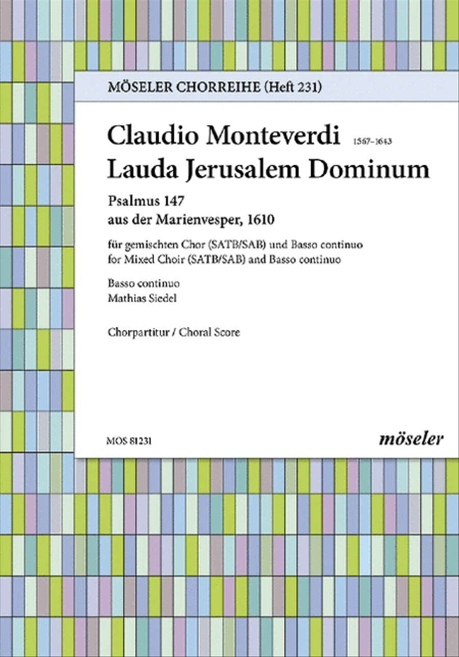 Praise the Lord, o Jerusalem 4-Part scores gallery preview page 1