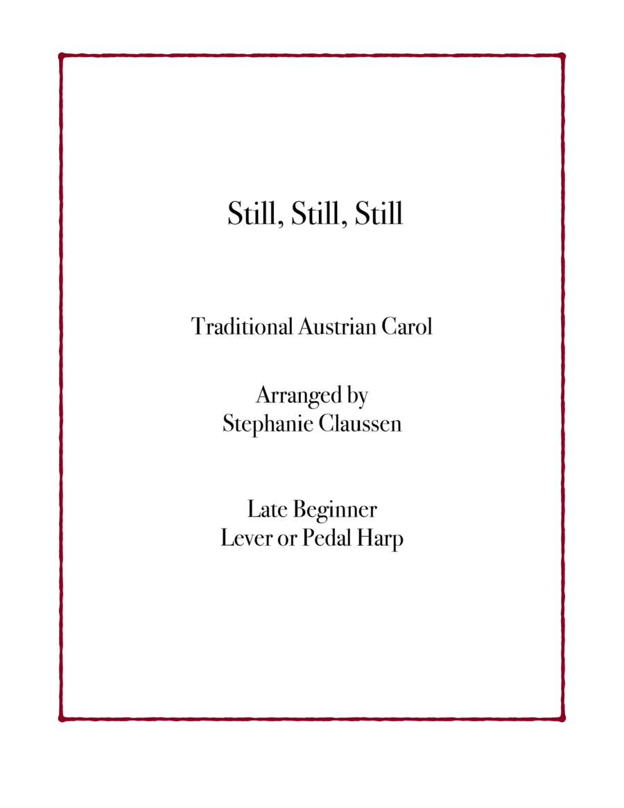 Book cover for Still, Still, Still (Beginner harp solo)