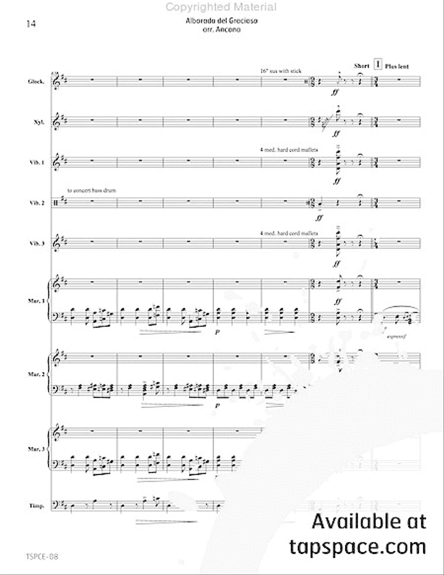 Alborada del Gracioso Percussion Ensemble scores gallery preview page 17