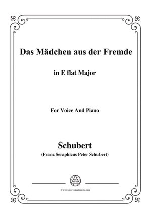 Schubert-Das Mädchen aus der Fremde,in E flat Major,for Voice&Piano