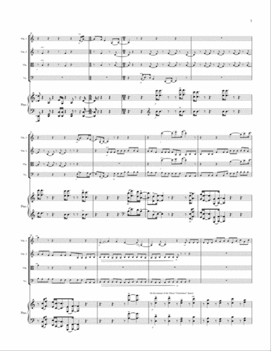 Intlanzi Yase Mzantsi (The Fish From South Africa) Piano Quartet scores gallery preview page 3