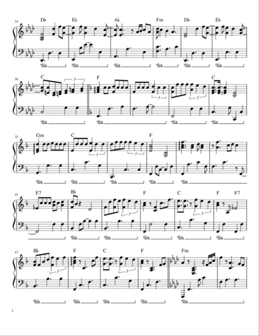 Mariposa Traicionera Piano Solo scores gallery preview page 2