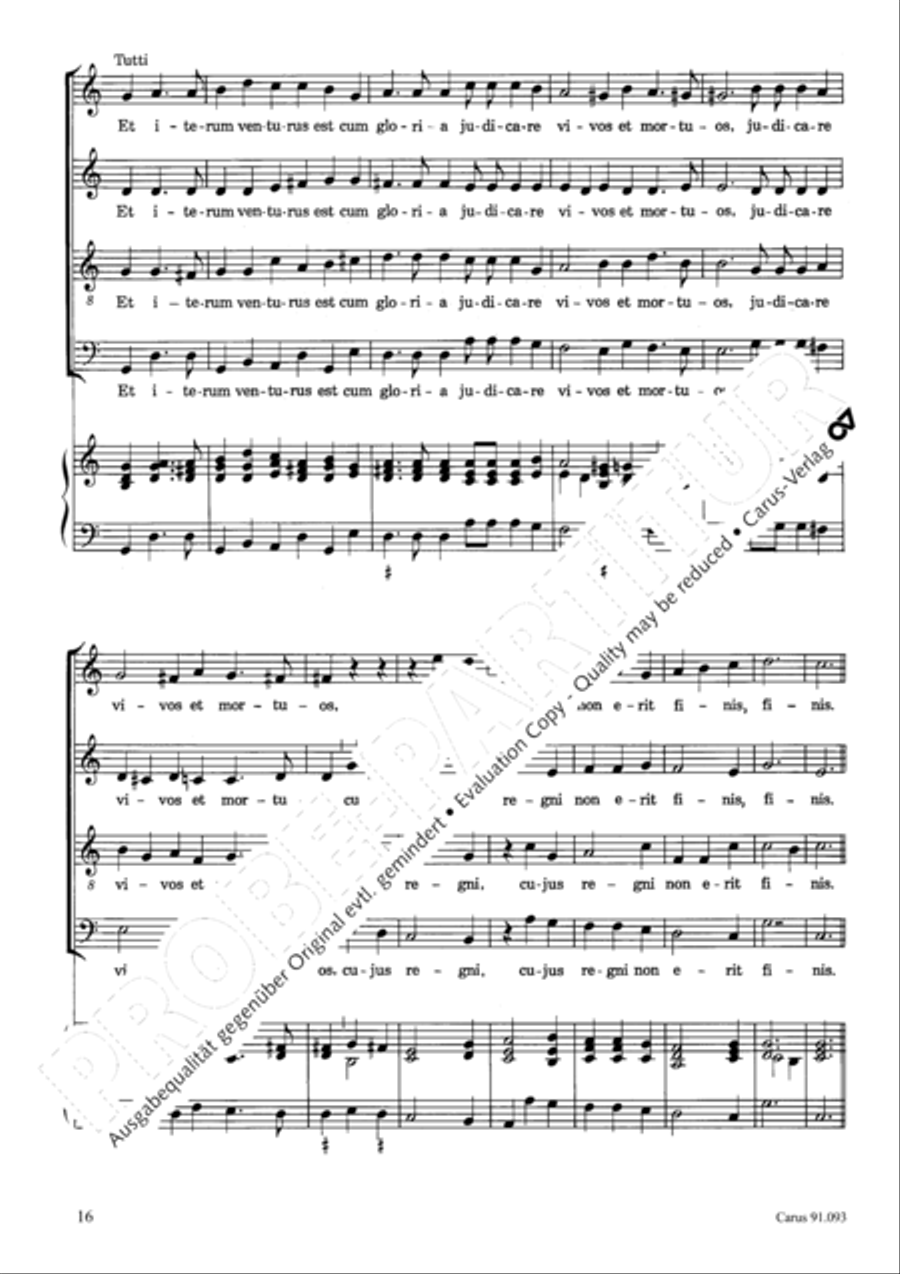 Missa brevis 4-Part scores gallery preview page 19