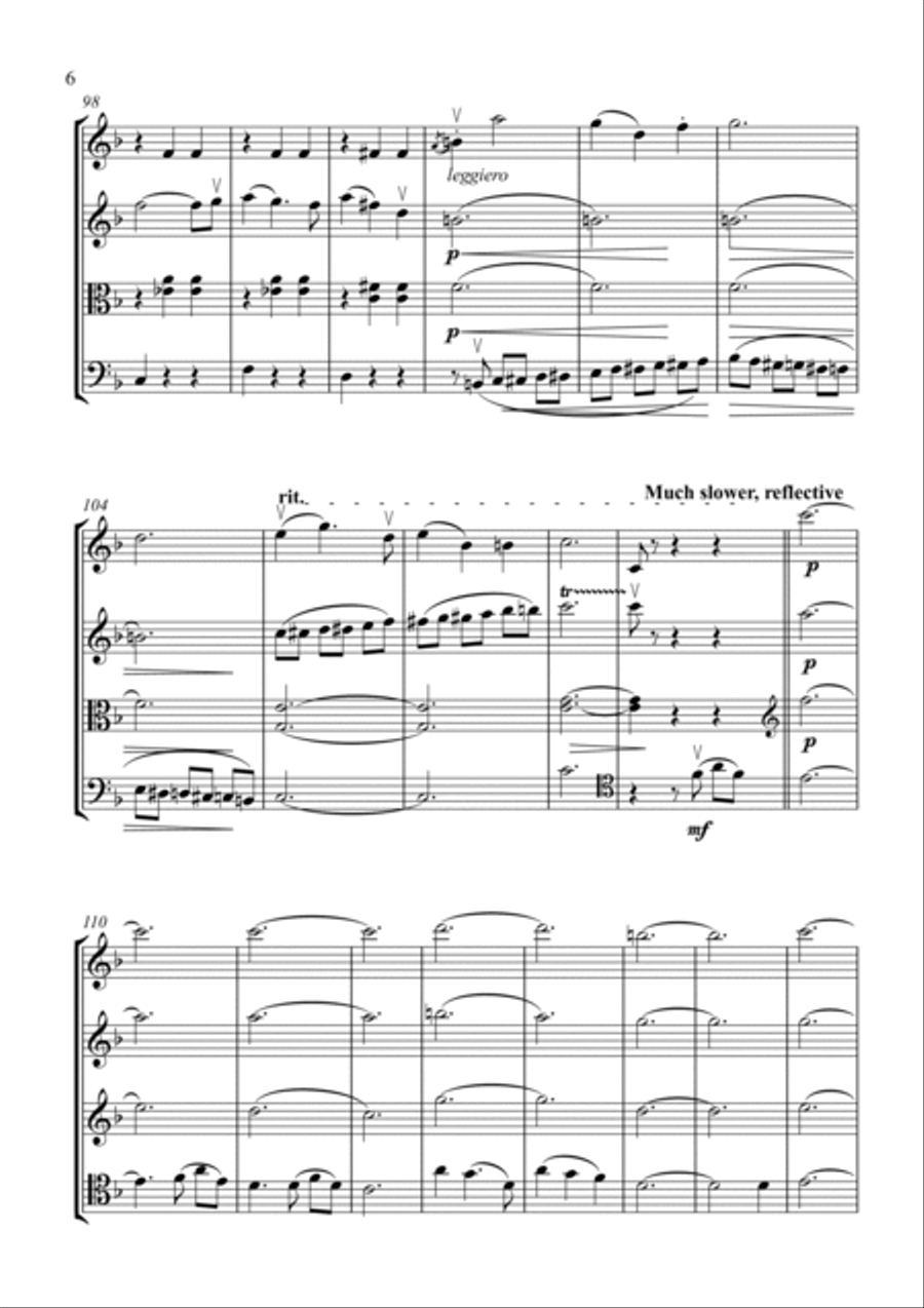 Married Life String Quartet scores gallery preview page 6