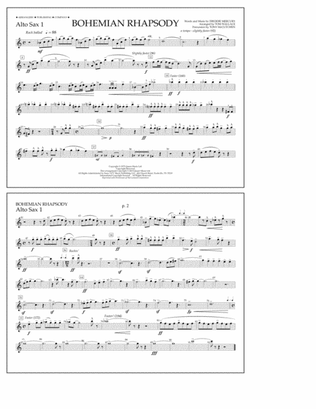 Bohemian Rhapsody - Alto Sax 1