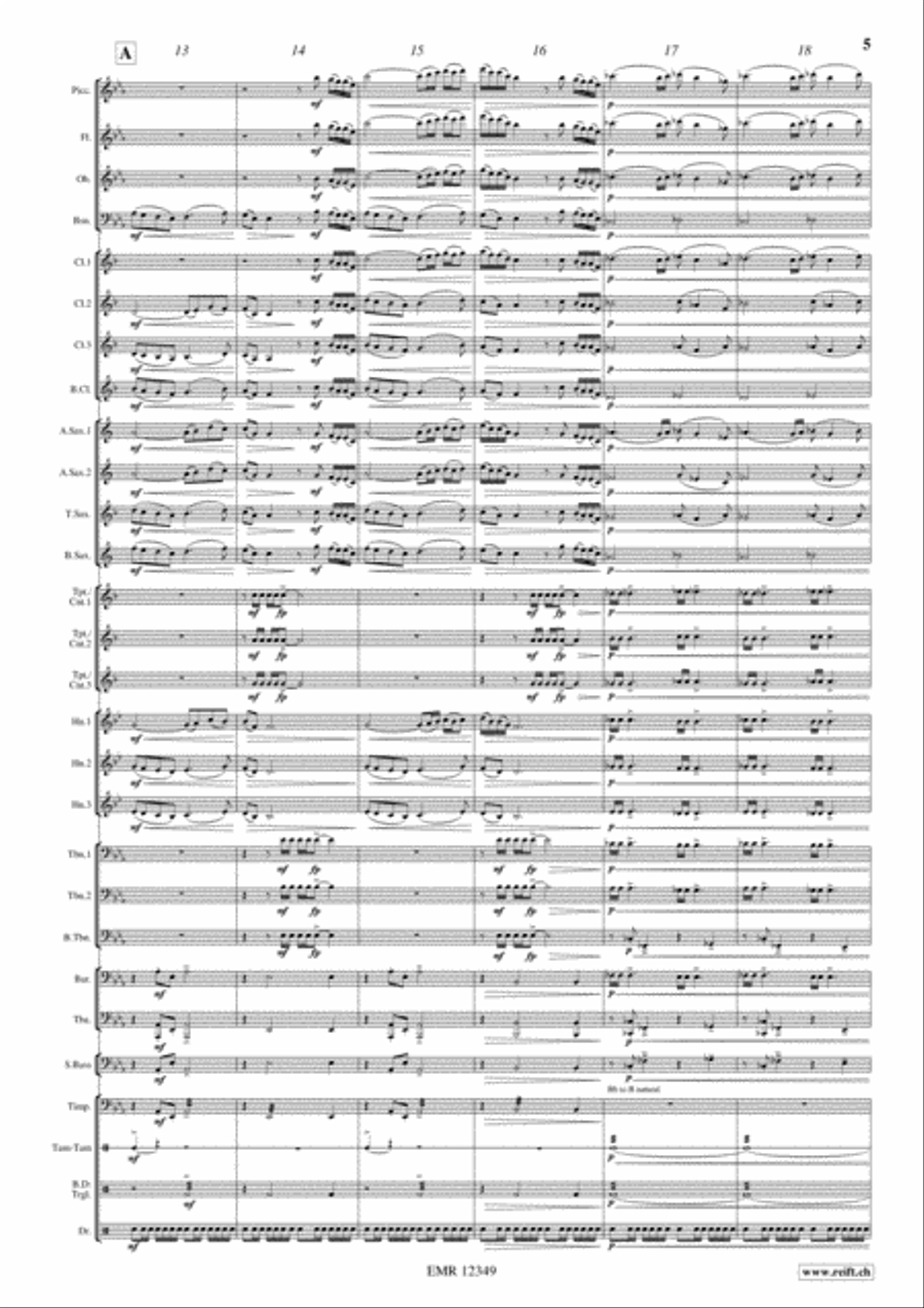 Ceremonial Fanfare Concert Band scores gallery preview page 5