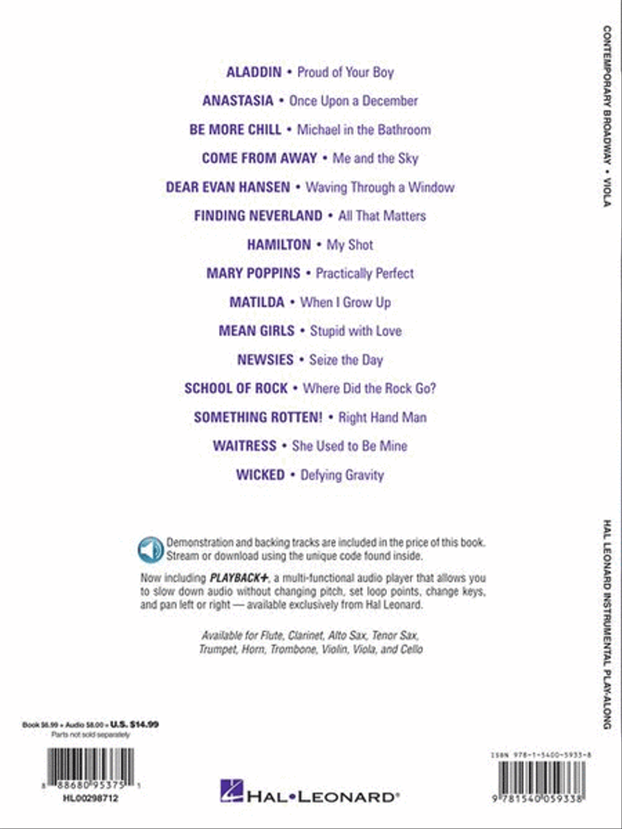 Contemporary Broadway Viola scores gallery preview page 6