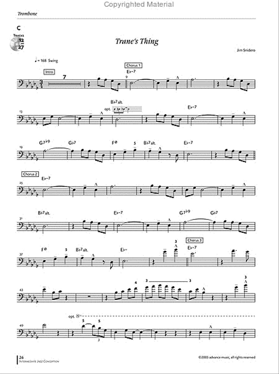 Intermediate Jazz Conception -- Trombone Baritone Horn scores gallery preview page 11