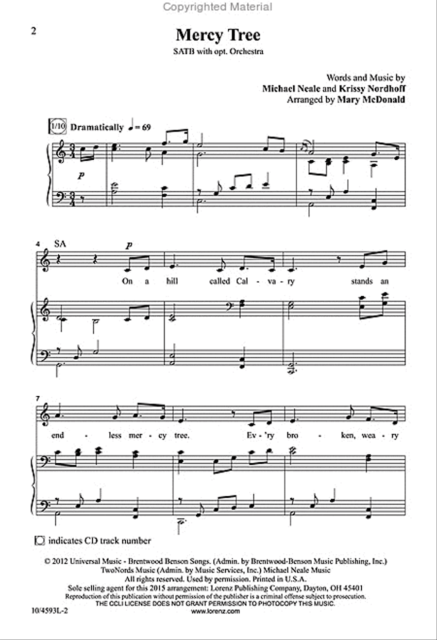 Mercy Tree 4-Part scores gallery preview page 2