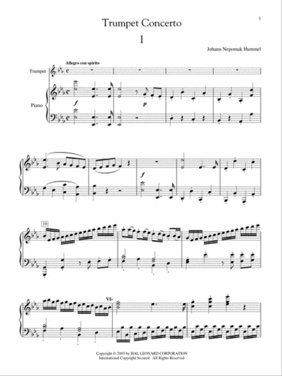 Trumpet Concerto Trumpet Concerto Trumpet Solo scores gallery preview page 5