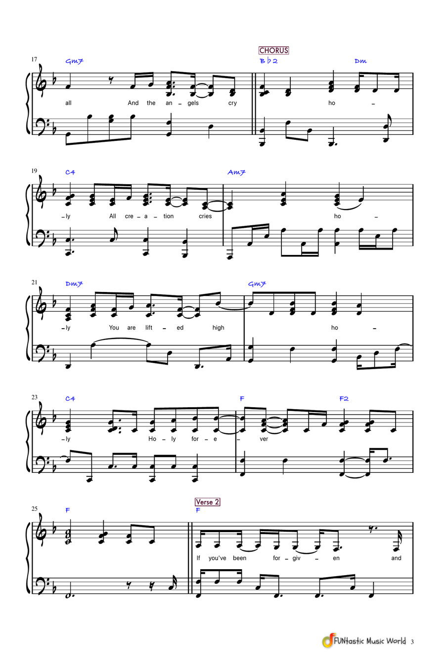 Holy Forever Piano Solo scores gallery preview page 4