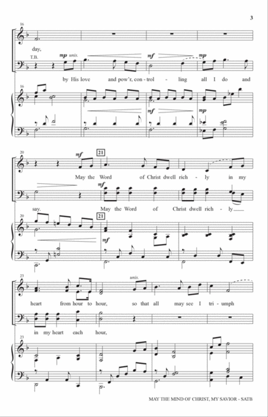 May The Mind Of Christ, My Savior 4-Part scores gallery preview page 2