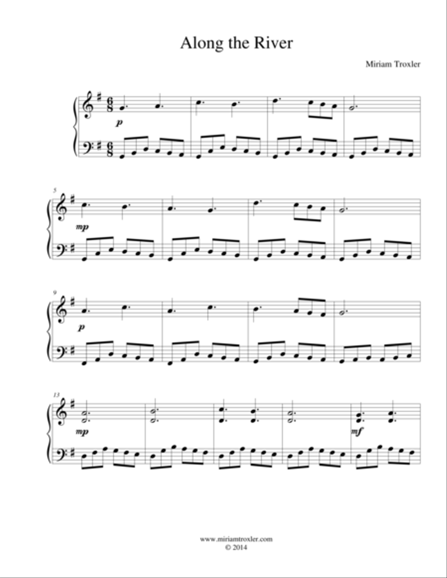 Along the River Piano Method scores gallery preview page 1