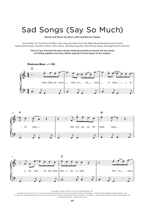 Sad Songs (Say So Much)