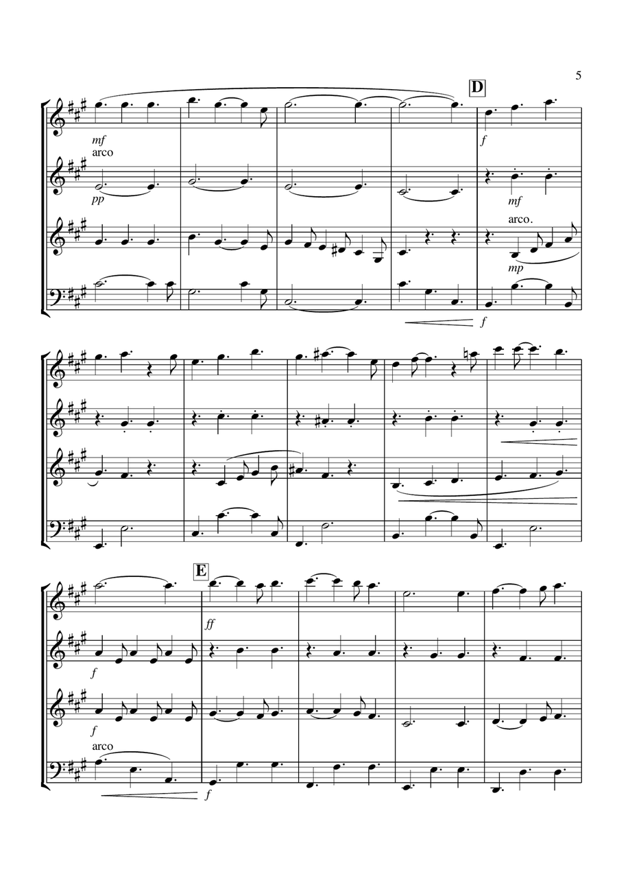 The Rainbow Connection String Quartet scores gallery preview page 5