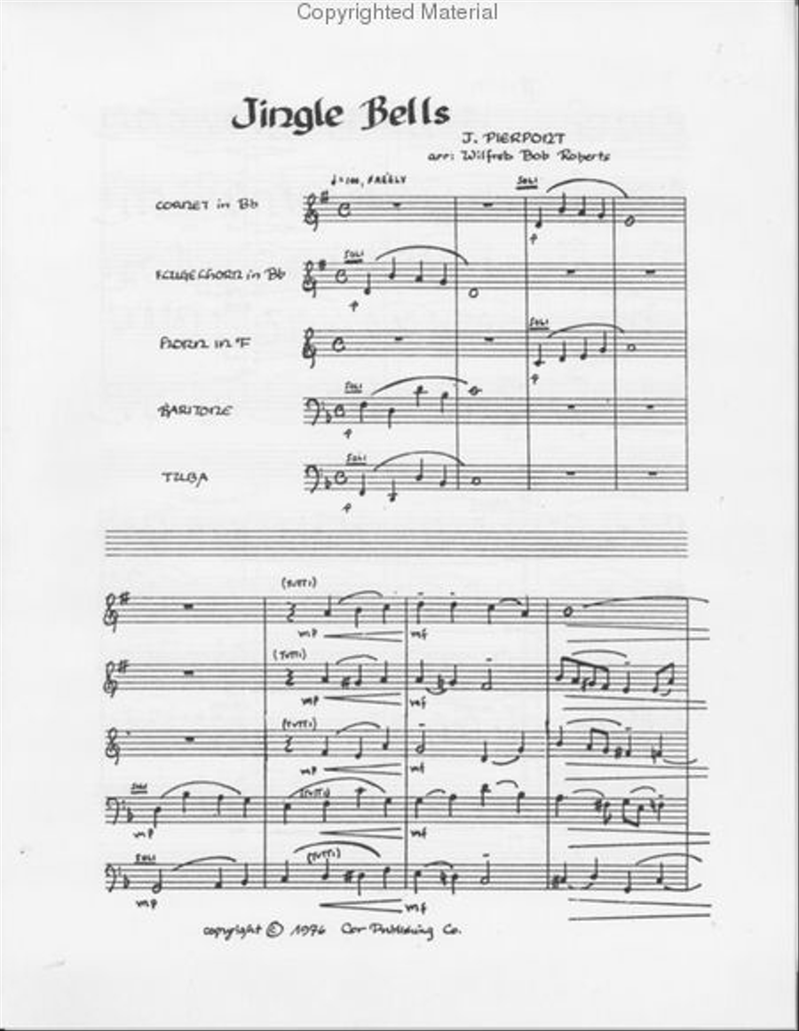 Jingle Bells Jingle Bells Brass Quintet scores gallery preview page 2