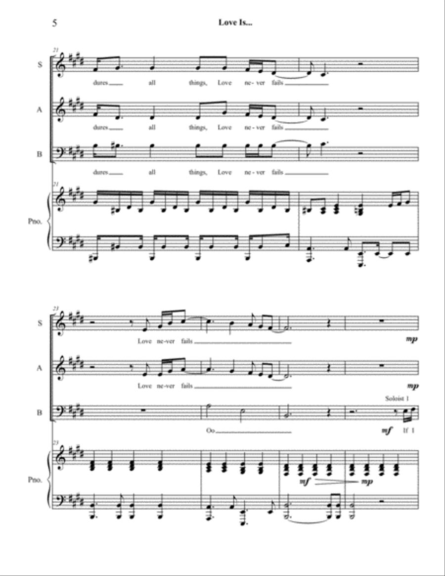Love Is... Love Is... 3-Part scores gallery preview page 5