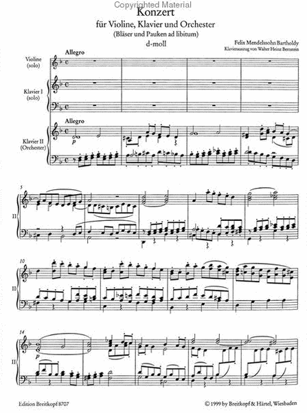 Concerto in D minor MWV O 4