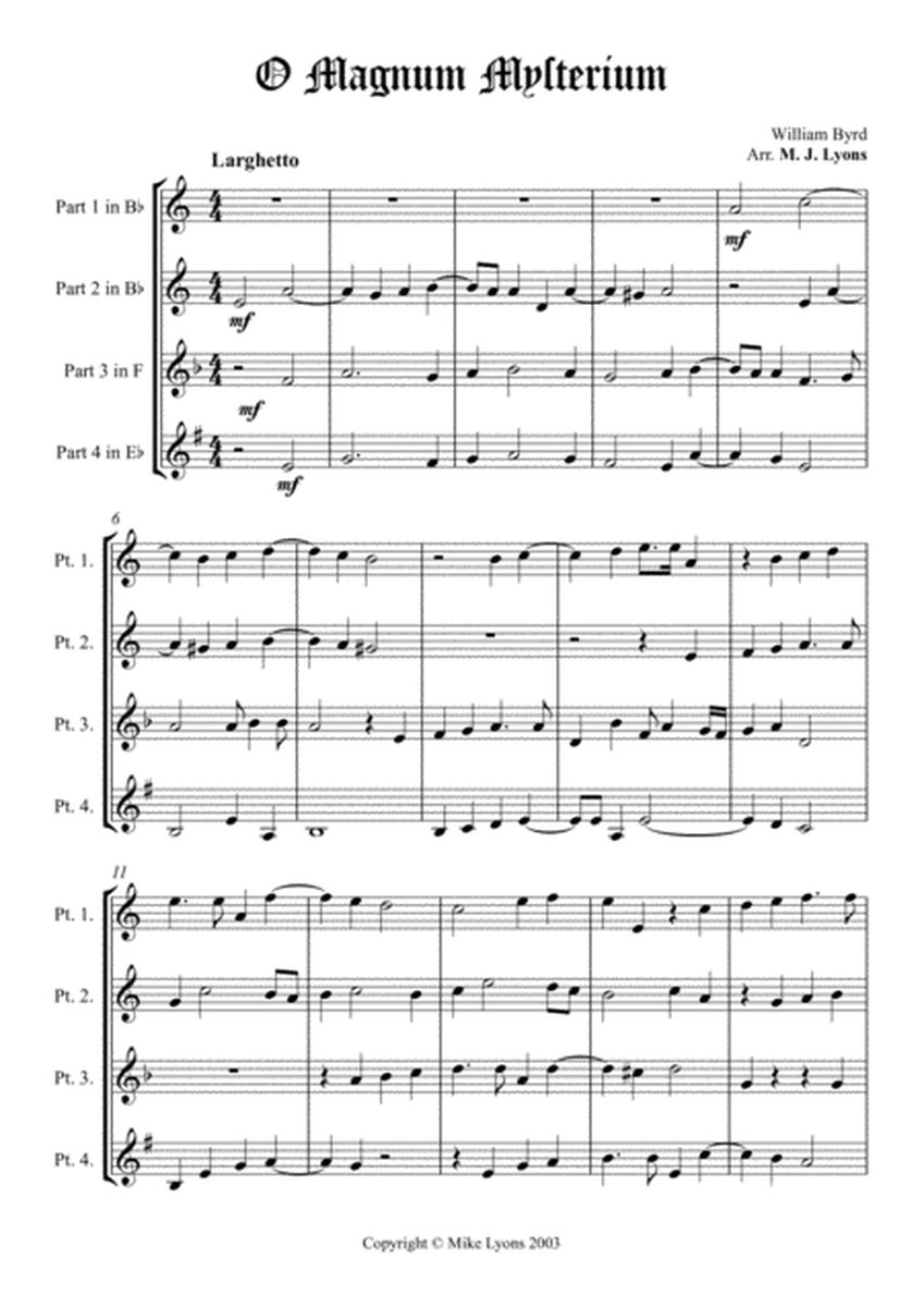 O Magnum Mysterium - William Byrd (Brass quartet) image number null