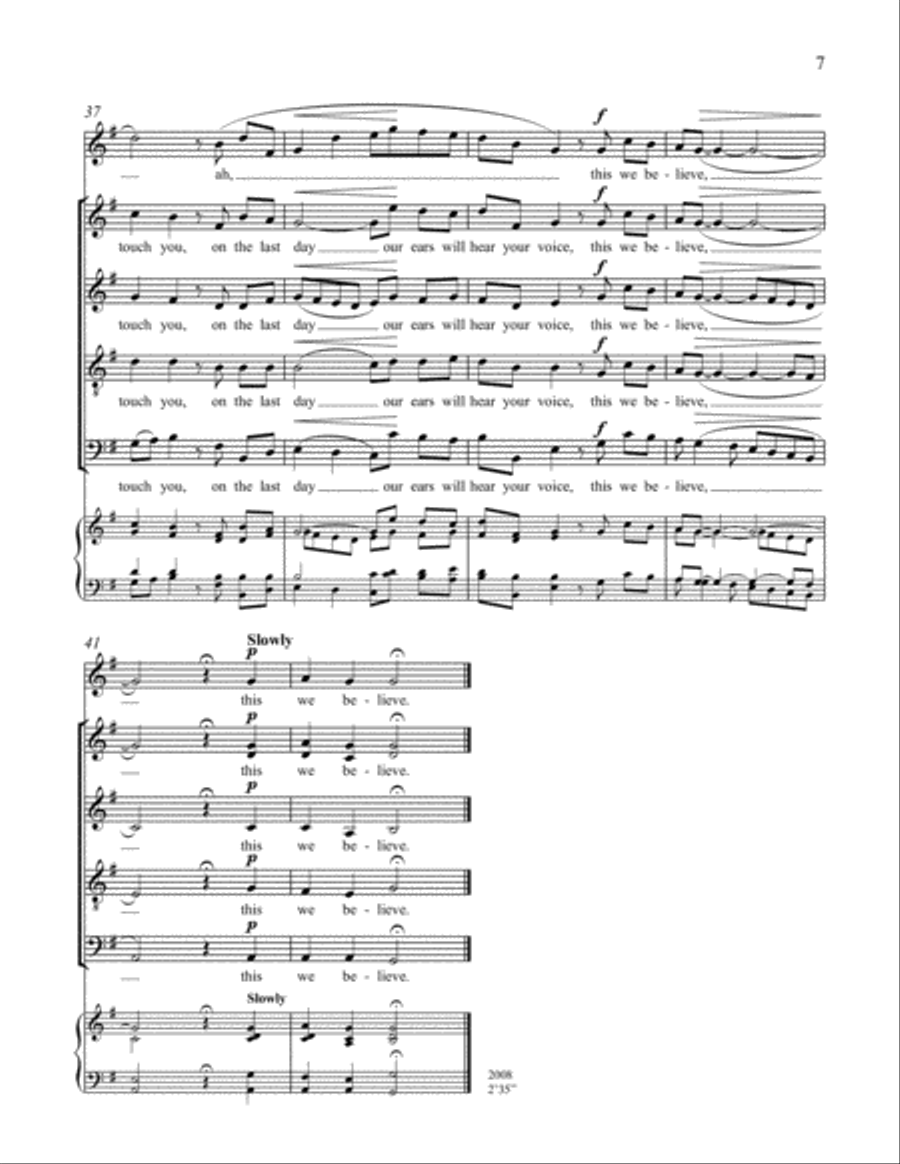 Blest are the eyes that have not seen you SSAATB scores gallery preview page 6