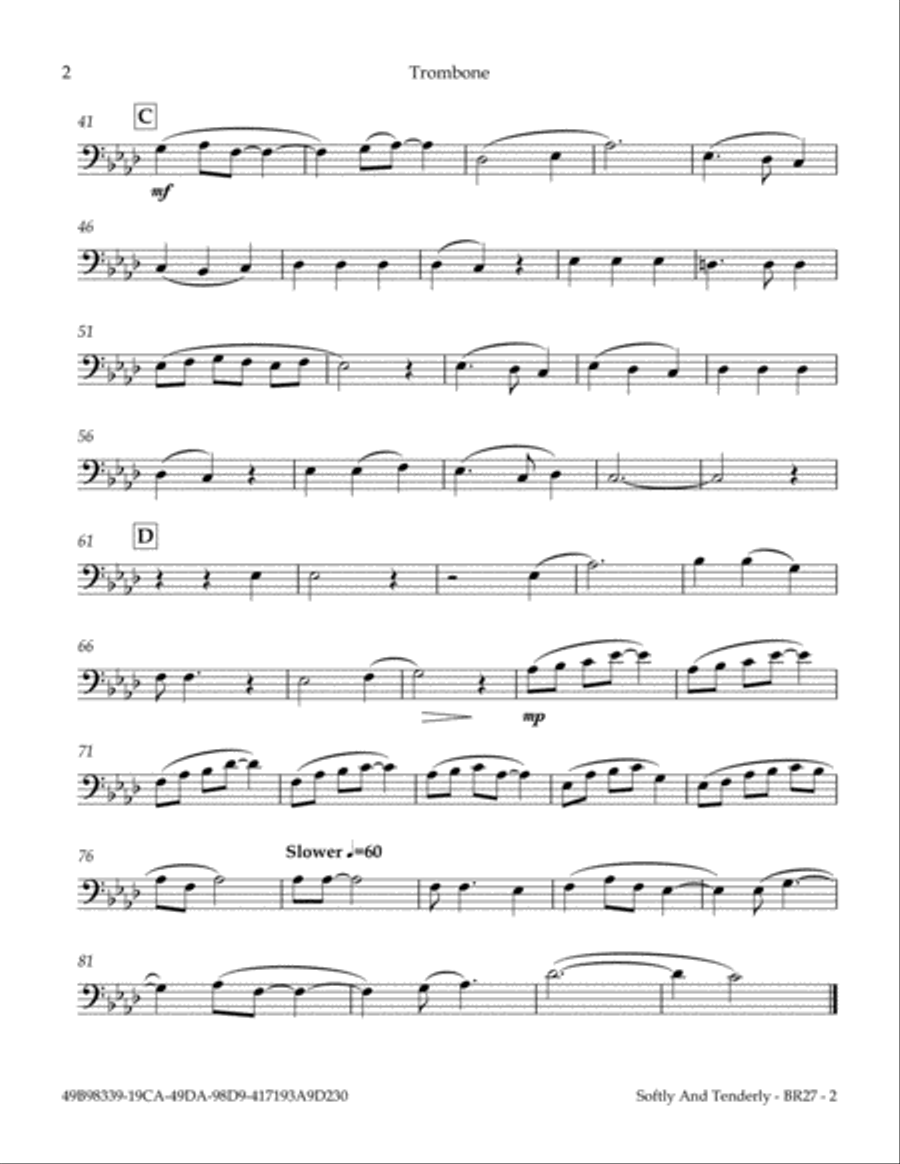 Softly And Tenderly Softly And Tenderly Brass Ensemble scores gallery preview page 5