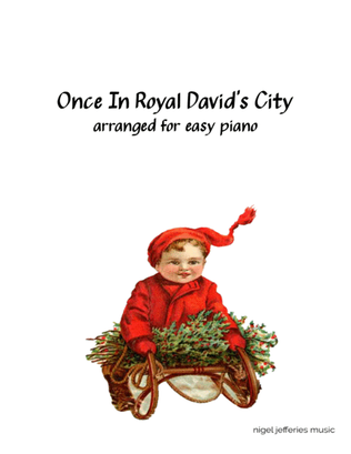 Once In Royal David's City arranged for easy piano
